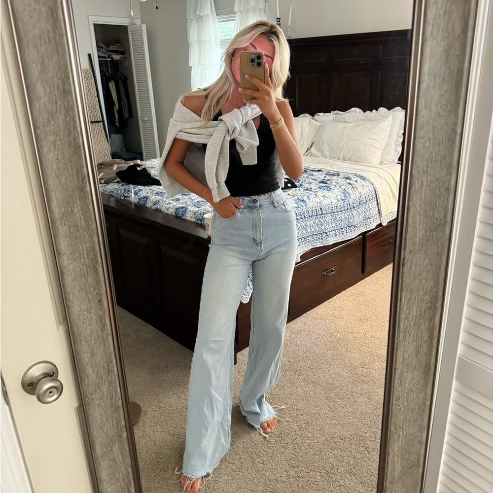 Straight leg jeans